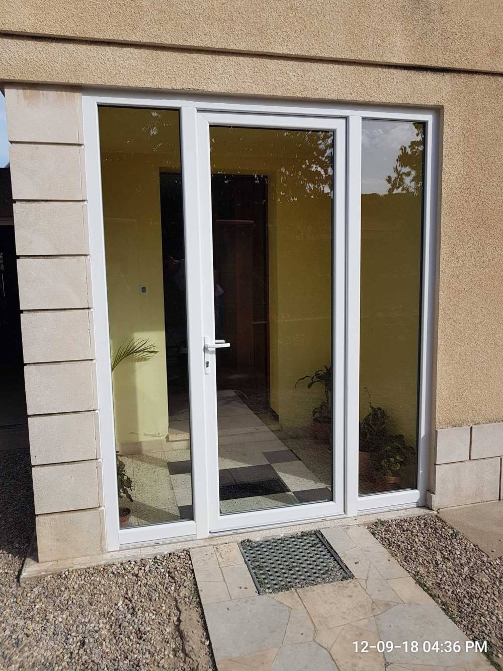 Sas d'entrée PVC blanc
